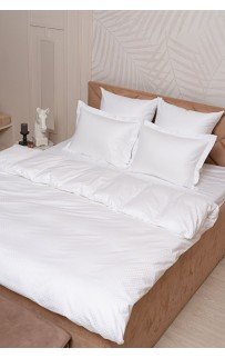 Пододеяльник "ПАЛЛАДА" белый жаккард. Узор "Клетка" 150x200, GERMAN GRASS