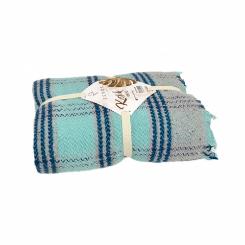Плед ZEBRA CASA 200*230 хлопковый евро Р 926 mint/ментоловый