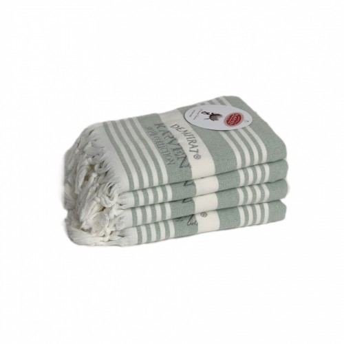 Набор полотенец кухонный Карвен 50*70 4шт.с бахрамой пештемаль махра HM 780 v1 фисташковый