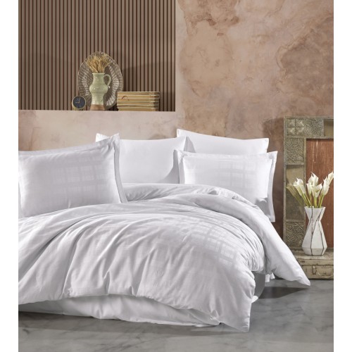 Постельное белье "Карвен" сатин семейное Marsela v-1 White