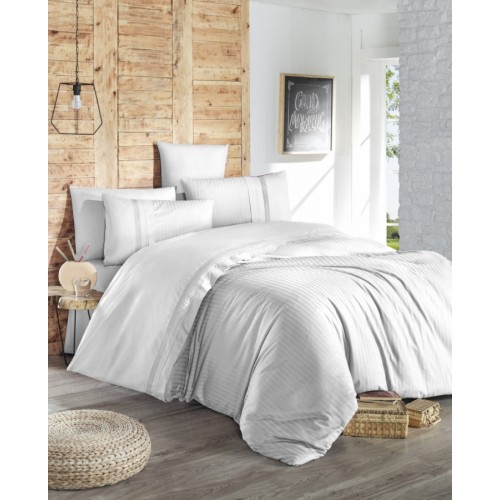 Постельное белье "Карвен" DELUхE ранфорс евро (Gala White) (Акция)