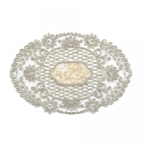 Салфетка Карвен 30*45 велюр с кружевом М836/1448 K15 крем