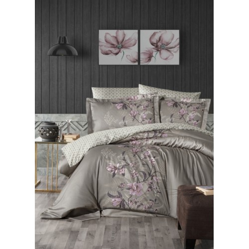 Постельное белье "Карвен" сатин 1,5 спальн. (Evan mink)