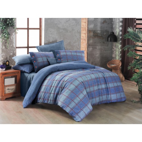 Постельное белье SAREV ARVES Фланель евро.MAVI/v2