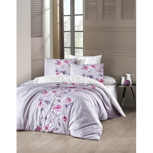 Постельное белье "Карвен" ранфорс евро (Luisa Lilac)
