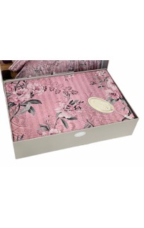 Постельное белье Карвен Stripe Satin с цветным принтом семейное N251-SB003 (7пр.) (Акция)