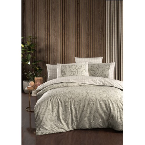 Постельное белье Karven (300 tc) премиум сатин евро N359 DEMA Beige