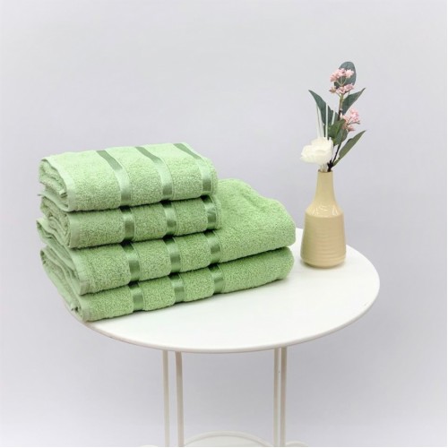 Набор полотенец 50*90(2)/70*140(2) махра HS1599-V2 салатовый