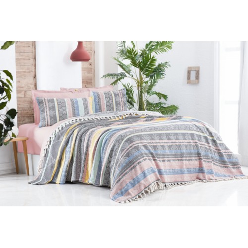 Комплект SAREV ELZINA (покрывало +наволочка) 1.5 спальн.2 предмета Y 876 v1pembe/розовый