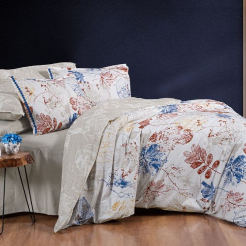 Постельное белье "Sarev Bazaar" ранфорс евро N377 HALORE v2/Bej