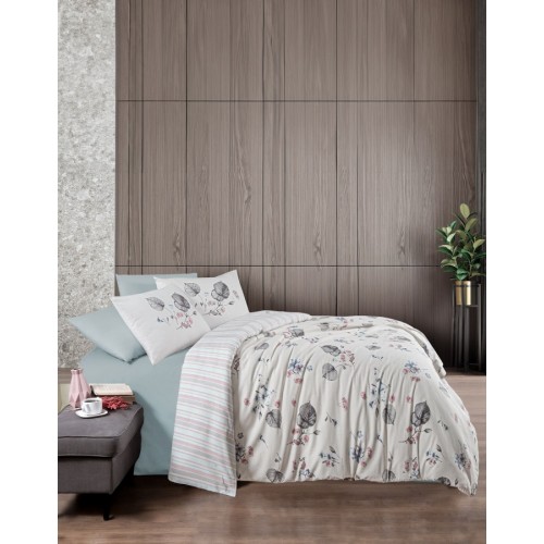 Постельное белье "Карвен" ранфорс евро Duko Cloud