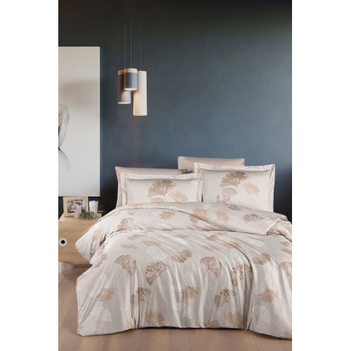 Постельное белье "Карвен" сатин евро Sofira Beige