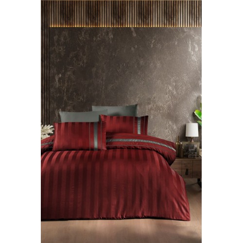 Постельное белье "Карвен" сатин евро Artwel Dark Red