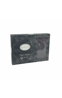 Плед KARVEN "DANTELLI WAFFLE P?KE"с кружевом 200*220 хлопок евро Р 931 т.серый