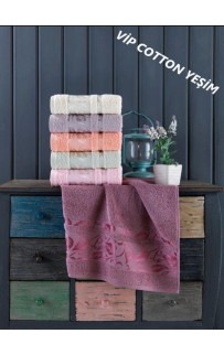 Полотенце Карвен Vip Cotton "YESIM" 50*90 6шт.махра H 3282