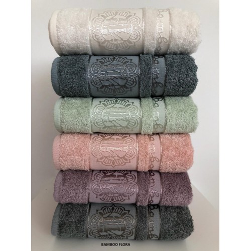 Полотенце Карвен "Florol" 50*90 6 шт. бамбук Н 4102 (Акция)