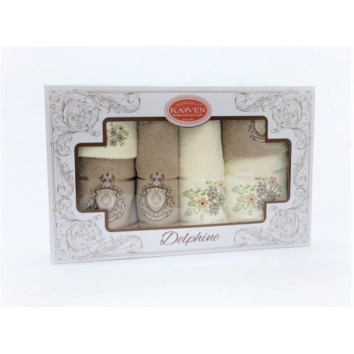 Набор полотенец Карвен " Arma Damaks" махра 30*50(2)/50*90(2)/70*140(2)  HS 1516