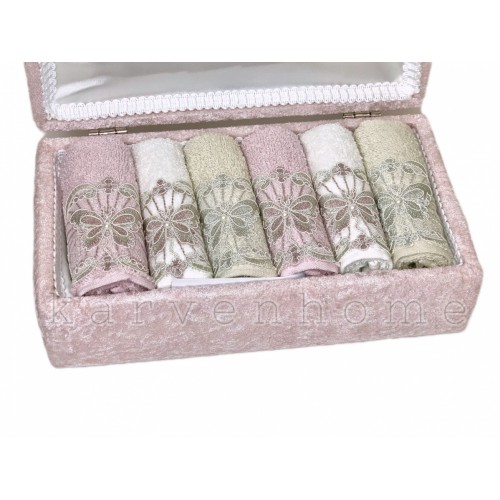 Набор полотенец кухонный Rebeka махра 30*50 6шт.сундук НМ 717 v2