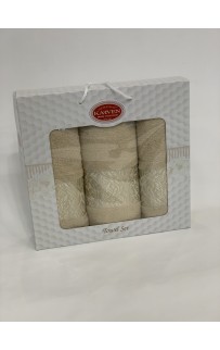 Набор полотенец Карвен "INDIA DAMAKS" махра 50*90(2)/70*140 HS 1694 v2 бежевый