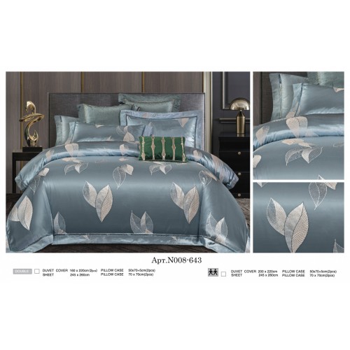 Постельное белье "Карвен" (жаккард с оборкой) евро (643)(6пр.) (Акция)