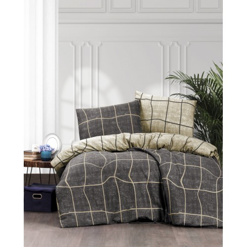 Постельное белье Карвен фланель евро N244 ADONIS GREY