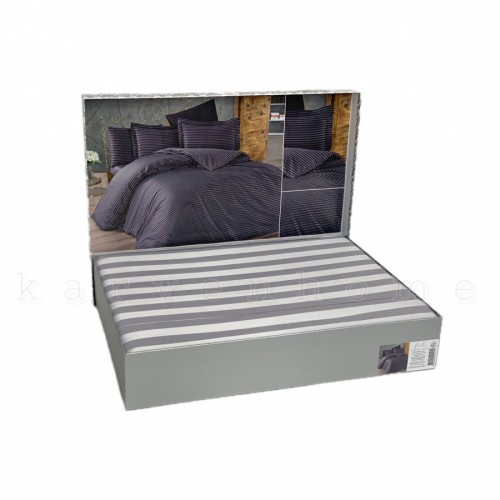 Постельное белье Карвен бамбук евро N065 Bella темно-серый (Акция)