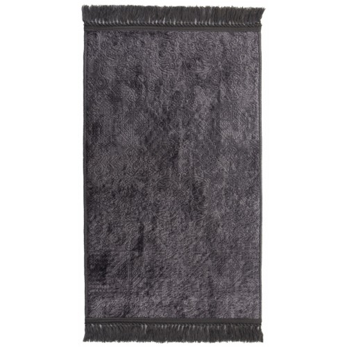 Ковер Карвен BUKET SACAKLI/софт жаккард с бахрамой 120*200 KV 034 Antrasit/Антрацит