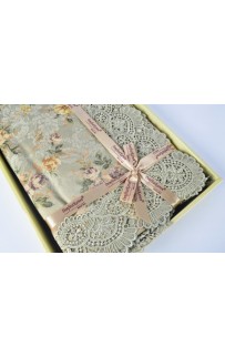 Скатерть "Карвен" цветная с гипюром 150*180 М 613-2 (Акция)
