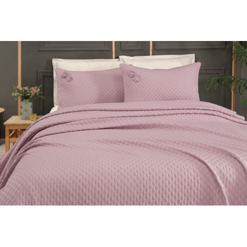 Комплект SAREV "BELIS" (покрывало летнее +наволочка) 1.5 сп 2 пр (170*230/50*70) Y 862v3 pembe/розовый.