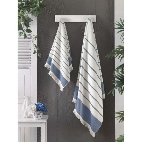 Полотенце Sarev BOGO пляжное 80*160 1шт. махра Н1036 v 2/Mavi