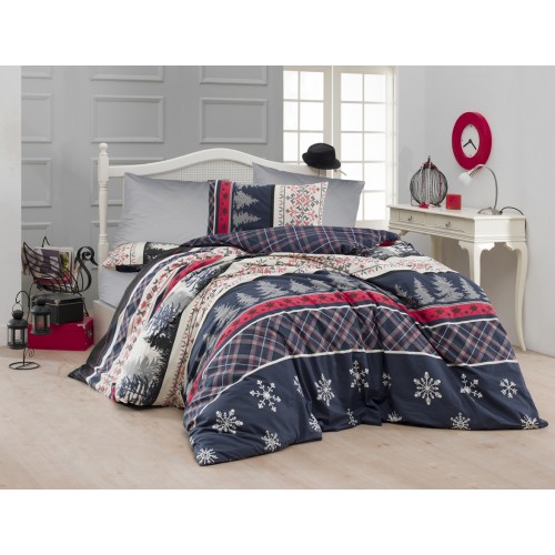 Постельное белье "Карвен" ранфорс семейный (Snowfall)
