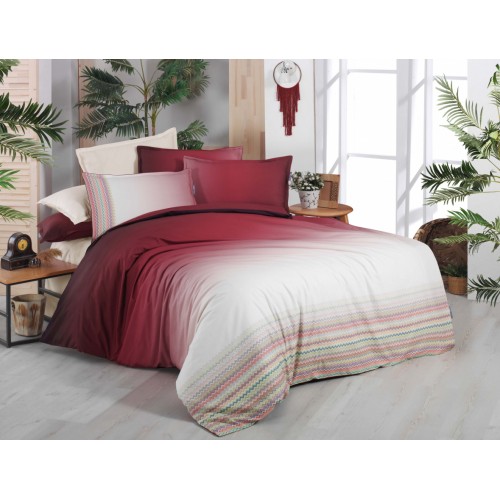 Постельное белье Sarev LINDI FANCY Поплин евро. KIRMIZI/V1