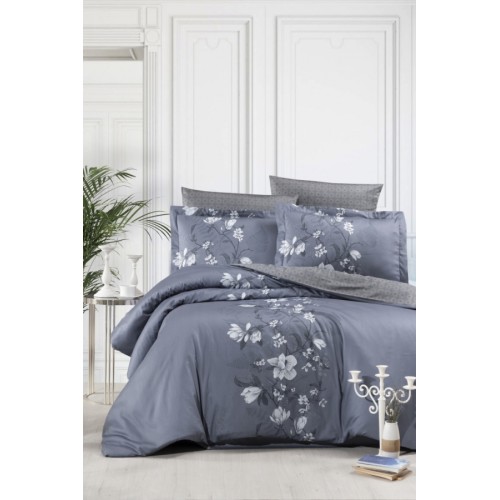 Постельное белье "Карвен" сатин 1,5 спальн. (Evan Indigo)