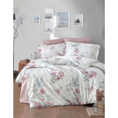 Постельное белье "Карвен" сатин евро Leena Powder