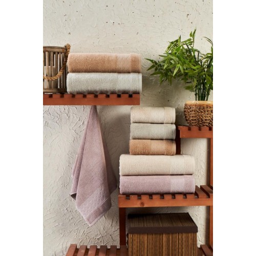 Набор полотенец кухонный Карвен"SARDES"махра,penye 30*50 4шт в коробке HM 731