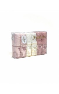 Полотенце Fakili "KELEBEK" 3D с кружевом 50*90 6шт.махра Н 3223