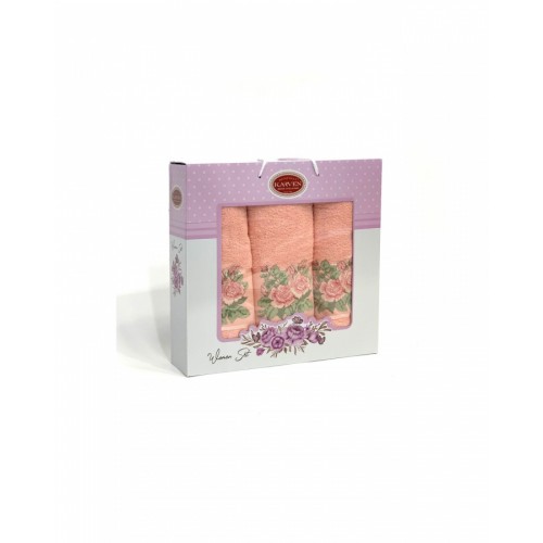 Набор полотенец Карвен "PANO" махра 50*90(2)/70*140 HS 1663 v5 персиковый