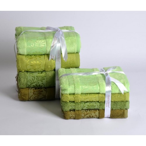 Полотенце "Серамик" бамбу 50*90 4шт. Н 1372 (Акция)