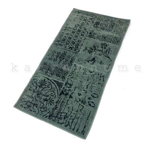 Ковер Карвен NOSTALJI хлопок/вискоза 80*150 KV 030 koyu yesil/хаки
