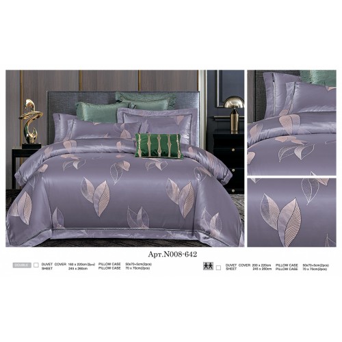 Постельное белье "Карвен" (жаккард с оборкой) евро (642)(6пр.) (Акция)