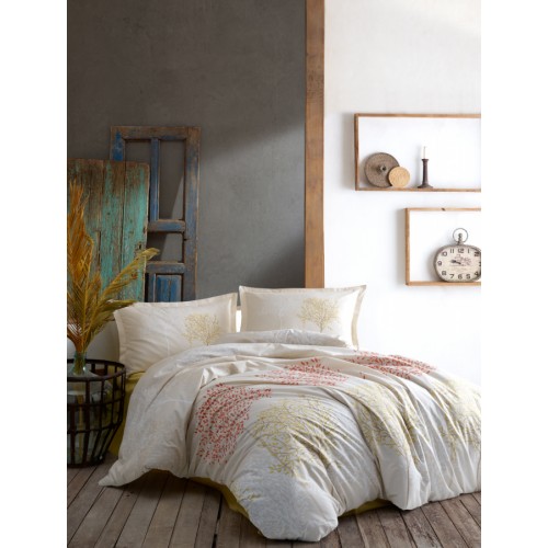 Постельное белье "Карвен" ранфорс евро Adrasan Beige v-1