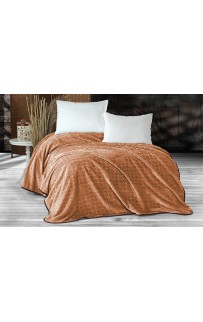 Плед EVLEN Super Soft "СЕРДЦЕ" 180*240 в коробке п/э Р 945 коричневый (Акция)