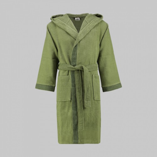 Халат Sarev махра унисекс с капюшоном В 1125 STREET v7/Yesil M