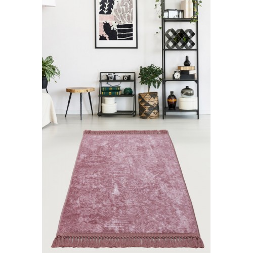 Ковер Карвен BUKET SACAKLI/софт жаккард с бахрамой 80*150 KV 026 pudra/пудровый