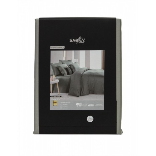 Пододеяльник Sarev (300 tc) евро сатин 200*220 см PD002 MONOCHROME v6/Smoke Green