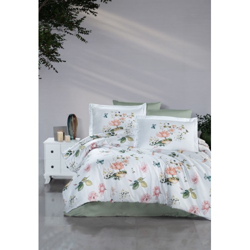 Постельное белье "Карвен" сатин 1,5 спальн. Alice Green