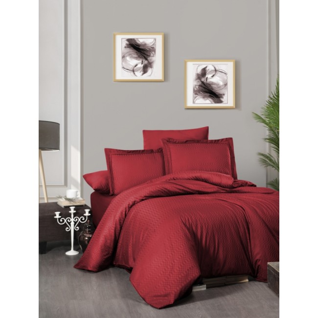 Постельное белье КАРВЕН сатин Де Люкс N044 Chackers Red