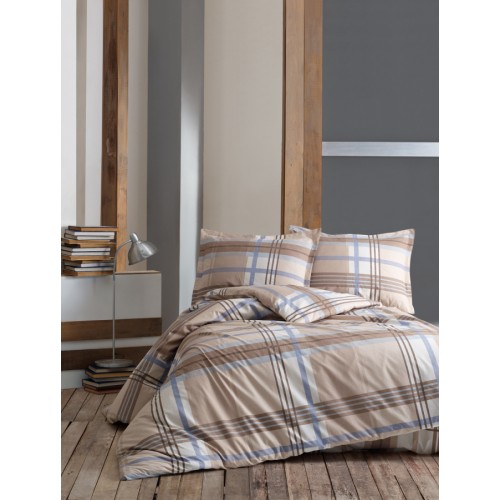 Постельное белье "Карвен" ранфорс семейный Enza Beige v-1