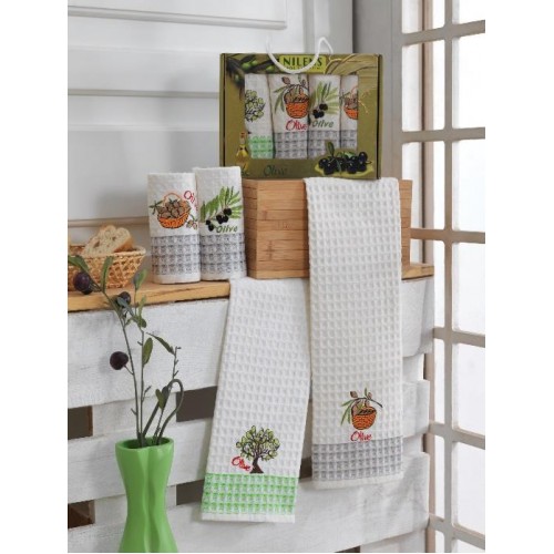 Полотенце кухонное KARVEN "FRUIT" вафля 50*70 4 шт. НМ 574