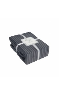 Плед KARVEN Super Soft "DIAS" 160*220 п/э 1.5 спальный Р 941антрацит (Акция)